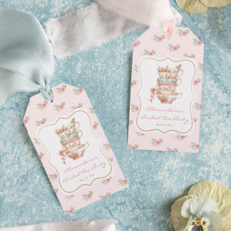 Étiquettes-cadeau Cadeau de fête de thé de mariage