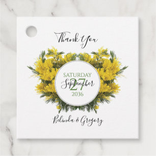 Étiquettes Cadeau Cadeau de mariage Acacia Rustique