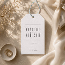 Cadeau de mariage minimaliste moderne noir et blan