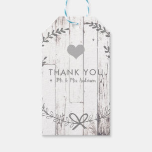Étiquettes-cadeau Cadeau de mariage Monogramme Rustique Maison de Ca