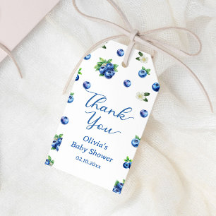 Étiquettes-cadeau Cadeau de Naissance Bébé Myrtille Remerciements