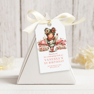 Étiquettes-cadeau Cadeau de naissance Fille Fleurs Roses Fantaisiste