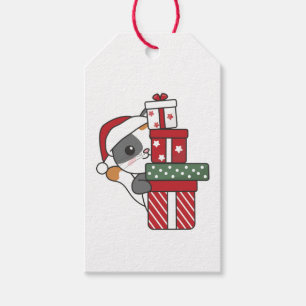 Étiquettes-cadeau Cadeau de Noël Chat Animaux d'hiver Chats