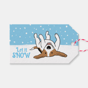 Étiquettes-cadeau Cadeau de Noël de Chien de Neige beagle