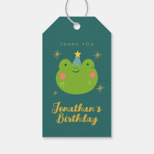 Étiquettes-cadeau Cadeau de remerciement d'anniversaire de grenouill