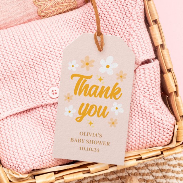 Étiquettes-cadeau Cadeau de remerciement pour Baby shower de printem (Créateur téléchargé)