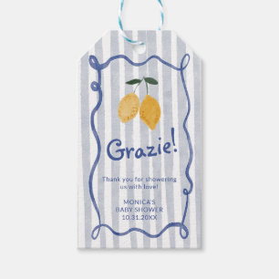 Étiquettes-cadeau Cadeau de remerciement pour Baby Shower Lemon Boy