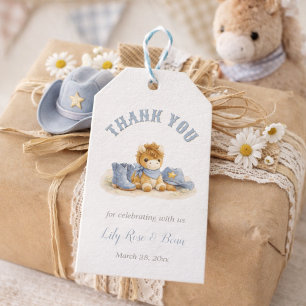 Étiquettes-cadeau Cadeau de remerciement pour Baby Shower Western Li