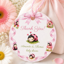 Cadeau de remerciement pour bébé fille Lady Bug