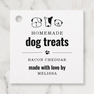 Étiquettes Cadeau Cadeau de traitement de chien fait maison ou