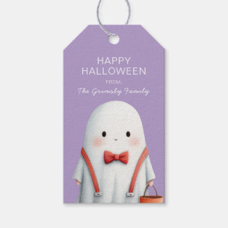 Étiquettes-cadeau Cadeau fantôme mignon pour Halloween