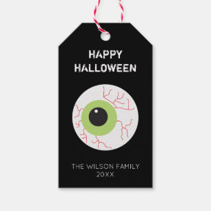 Étiquettes-cadeau Cadeau Halloween effrayant Eyeball Party