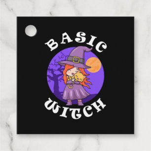 Étiquettes Cadeau Cadeau Halloween Sorcière de base