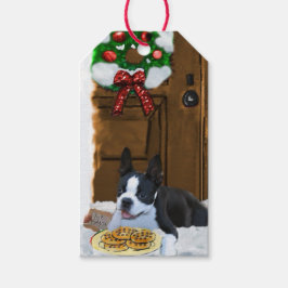 Étiquettes-cadeau Cadeaux de Noël Boston Terrier
