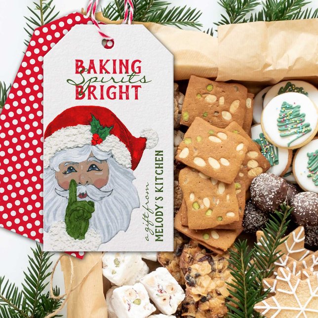Étiquettes-cadeau Cadeaux de Noël de la cuisine personnalisée (Dress your homemade gifts from the kitchen with these festive personalized holiday tags.)