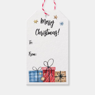 Étiquettes-cadeau Cadeaux de Noël mignonnes Whimsy Étoiles de départ