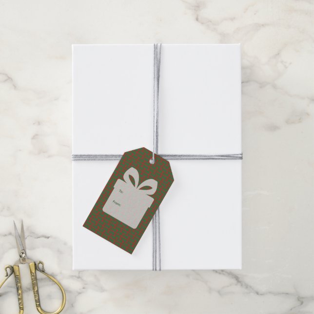 Étiquettes-cadeau Cadeaux de Noël modernes Design Holiday (Avec de la ficelle)