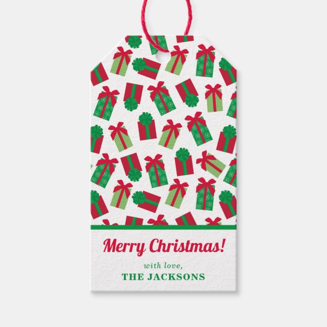 Étiquettes-cadeau Cadeaux de Noël personnalisés (Devant)