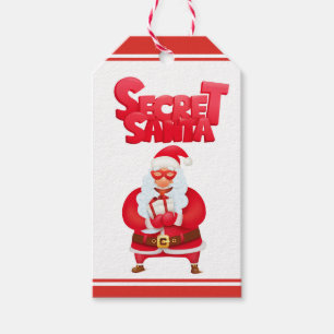 Étiquettes-cadeau Cadeaux de Noël Secret Père Noël Vacances