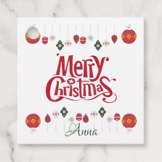 Étiquettes Cadeau Cadeaux personnalisés de Noël (Devant)