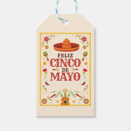 Étiquettes-cadeau Cadre Cinco de Mayo Mexicain