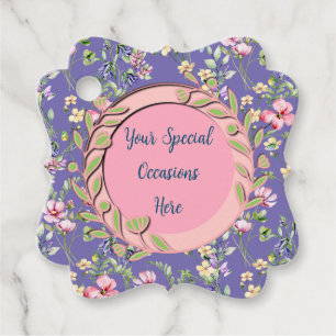 Étiquettes Cadeau Cadre Floral Élégant : pour Chaque Occasion Préfér