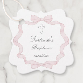 Étiquettes Cadeau Cadre papillon rose