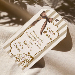 Étiquettes-cadeau Cafe Bebe French Coffee Shop Themed Baby Shower