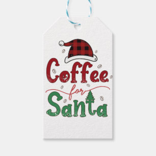 Étiquettes-cadeau Café de Noël pour Père Noël