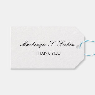 Étiquettes-cadeau Calligraphie classique Élégante Plaque blanche sim