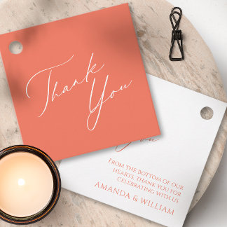 Étiquettes Cadeau Calligraphie minimaliste Mariage Faveur Tags