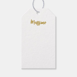 Étiquettes-cadeau Calligraphie Professionnel Élégant Couleur Or