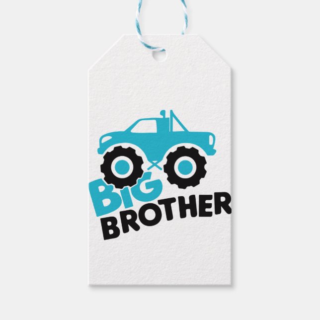 Étiquettes-cadeau Camion Big Brother Monster (Devant)