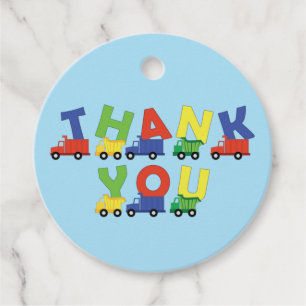Étiquettes Cadeau Camions Boy Baby shower Construction Cute