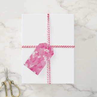 Étiquettes-cadeau Camo rose