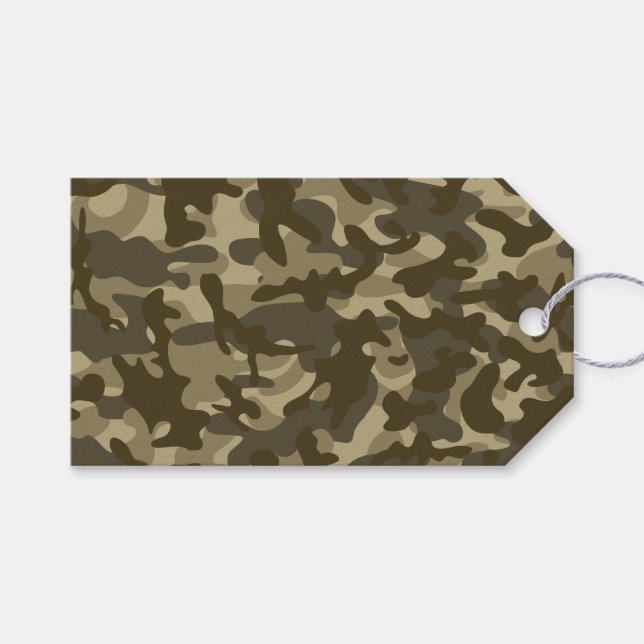 Étiquettes-cadeau Camouflage central (Devant (Horizontal))