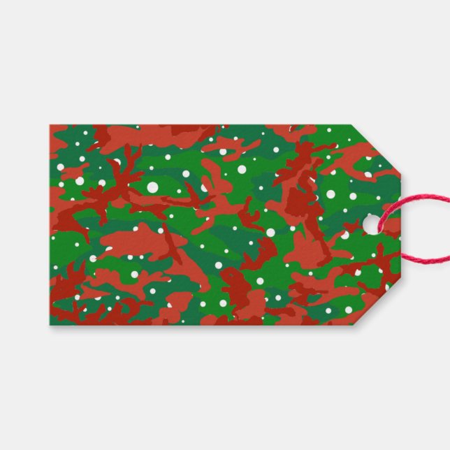 Étiquettes-cadeau Camouflage Haus De Camo Xmas (Devant (Horizontal))