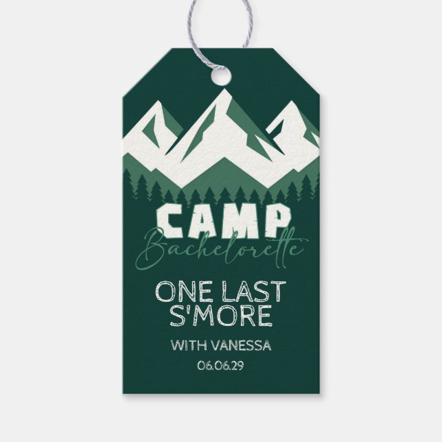 Étiquettes-cadeau Camp Bachelorette (Devant)
