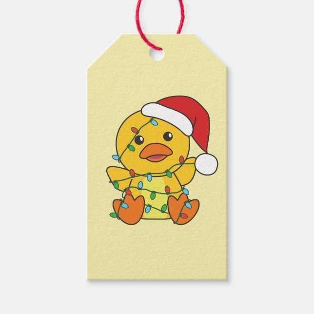 Étiquettes-cadeau Canard Noël Animaux d'hiver Canard de vacances (Devant)