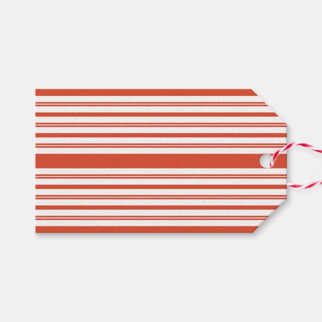 Étiquettes-cadeau Candy Cane Chorus-Stripe-Horizontal (Devant (Horizontal))