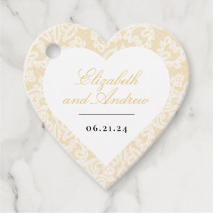 Étiquettes Cadeau Carré Mariage de script élégant en dentelle noire