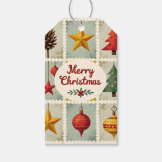 Étiquettes-cadeau Carreau de Noël Noël