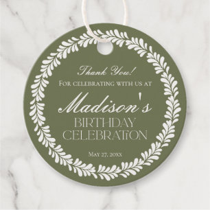 Étiquettes Cadeau Carrelage Talavera Vert Espagne Fiesta Anniversair