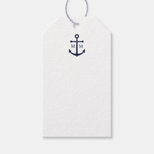 Étiquettes-cadeau Carte de conseil des Mariages d'Ancre bleu marine