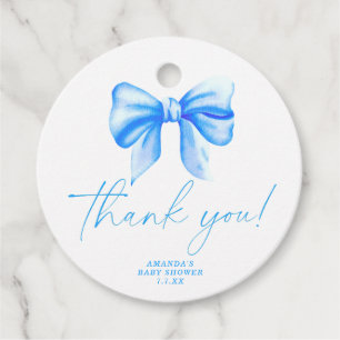 Étiquettes Cadeau Carte de remerciement Arc-en-ciel bleu