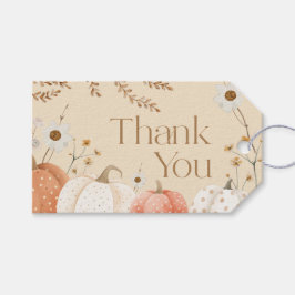 Étiquettes-cadeau Carte de remerciement d'automne Citrouille Bohème