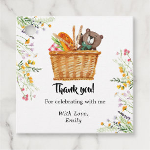 Étiquettes Cadeau Carte de remerciements de pique-nique, faveurs