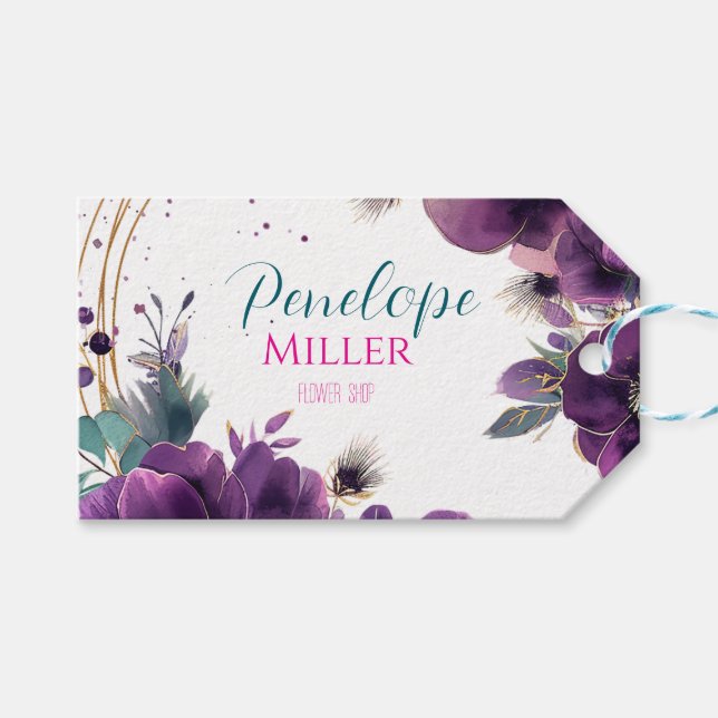 Étiquettes-cadeau Carte de visite (Devant (Horizontal))