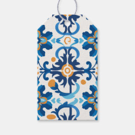 Étiquettes-cadeau Carte de voeux à motif bleu et Brown