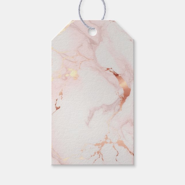 Étiquettes-cadeau Carte de voeux florale rose pâle (Devant)